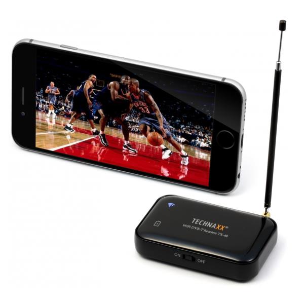 TV Tuner (Δέκτης Τηλεόρασης) TECHNAXX TX-48 WIFI DVB-T για κινητό Tablet Ασύρματος Επαναφορτ.